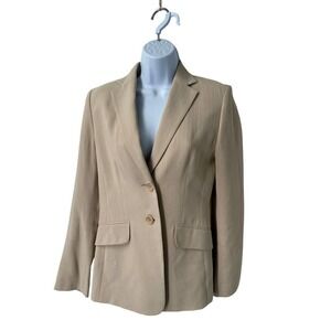 Ann Taylor Blazer Women's Size 2‎ Beige Preppy Career Minimalist Size 2 Classic